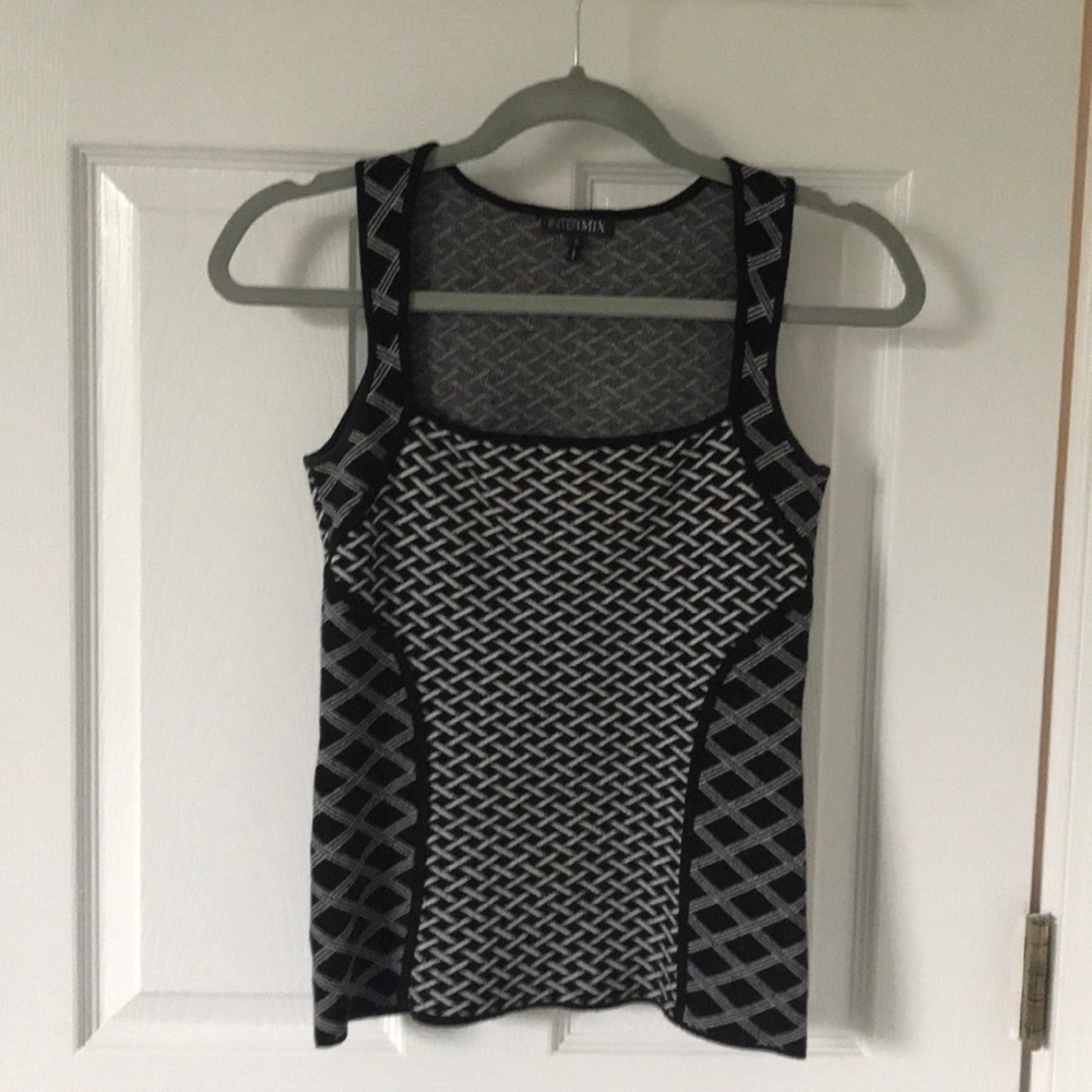 Intermix square neck sweater tank